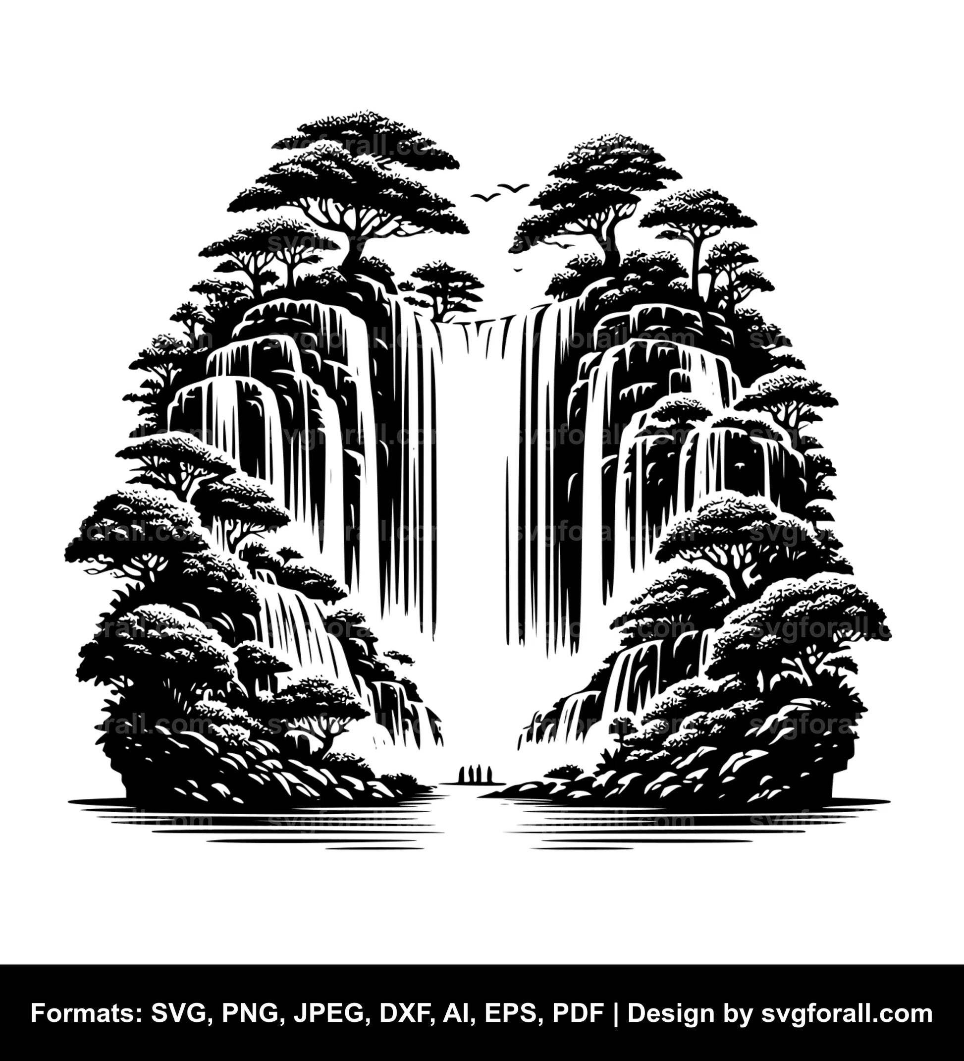 Waterfall Vector SVG