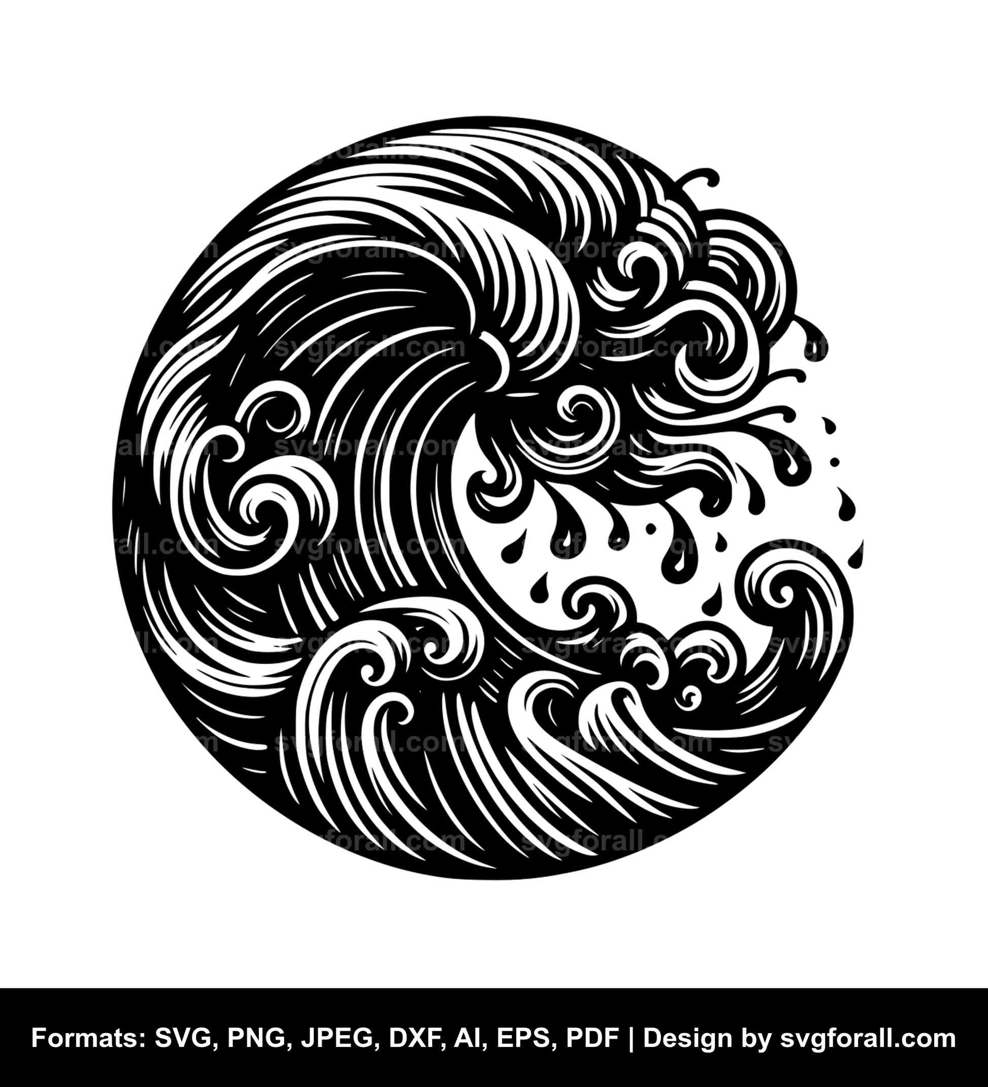 Wave Black SVG PNG