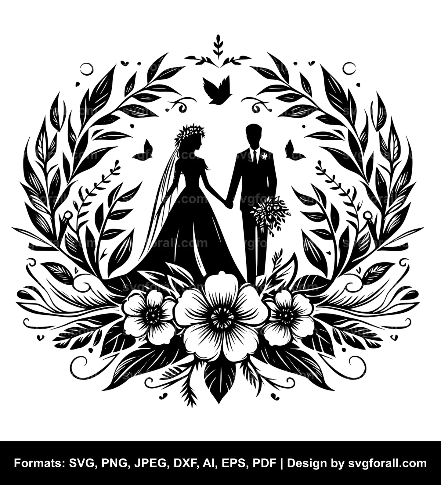 Wedding Black SVG