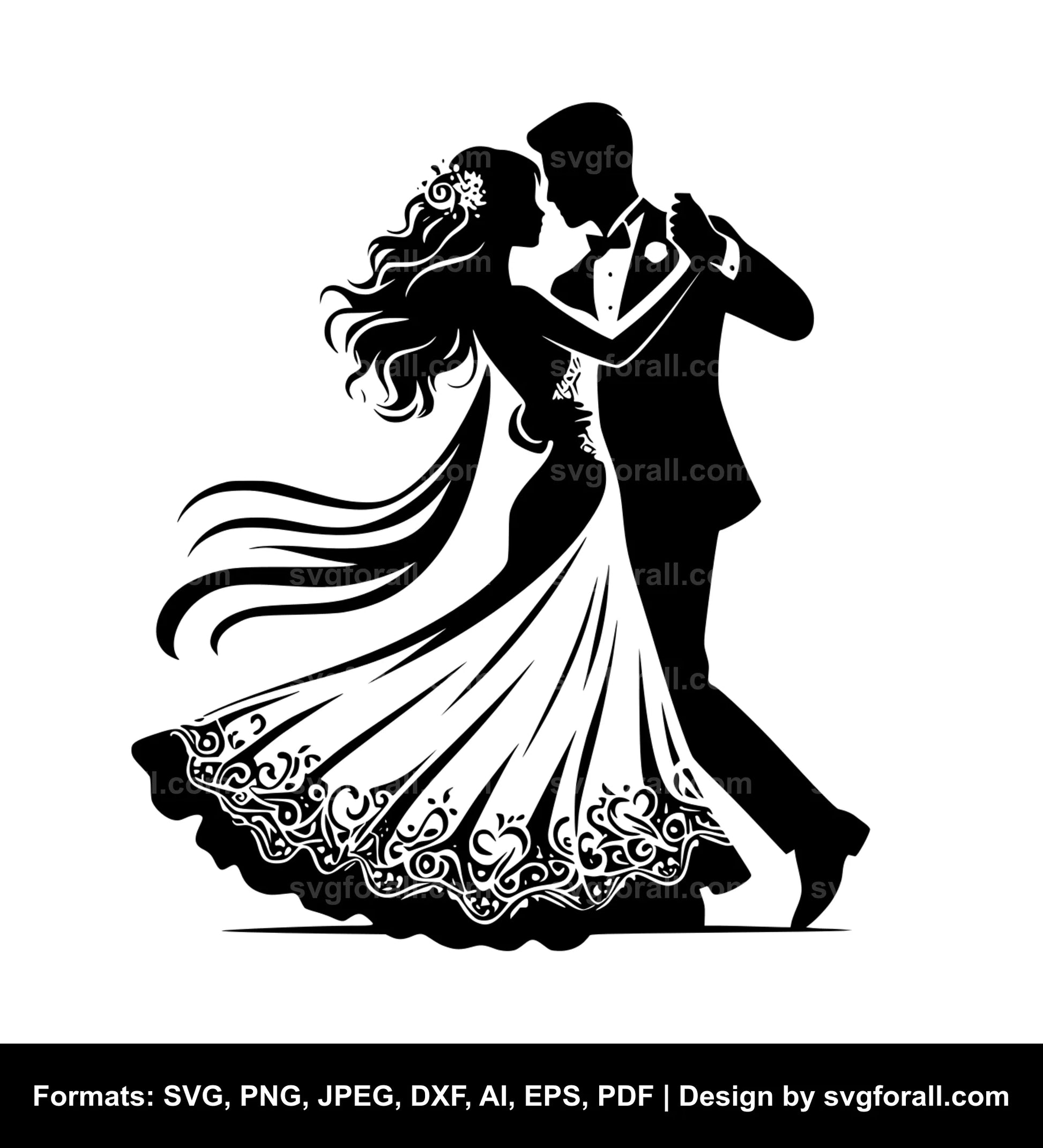 Wedding Dance Black SVG