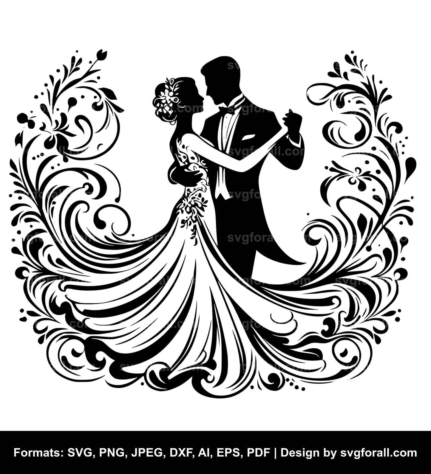 Wedding Dance Vector SVG