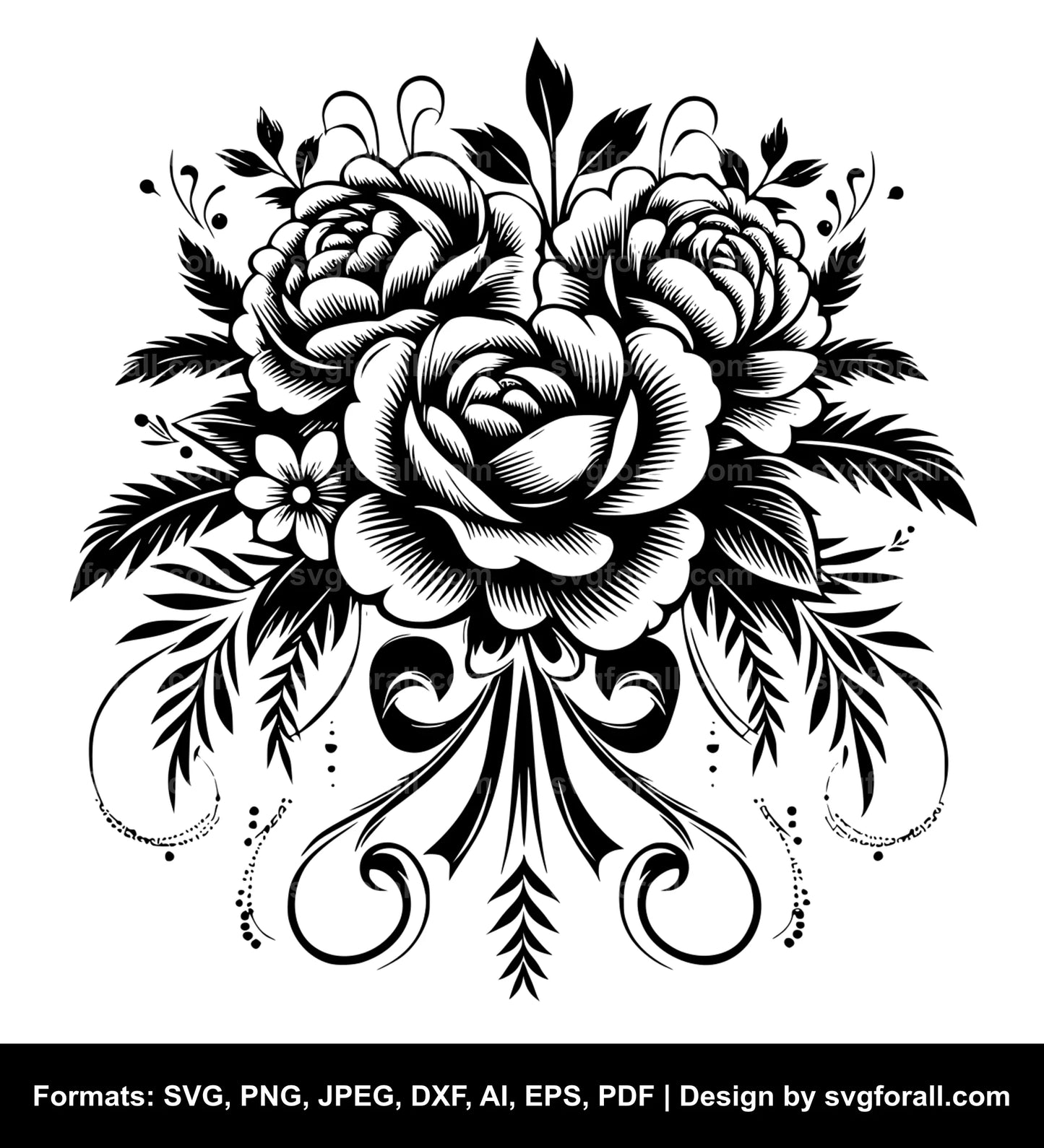 Wedding Flower SVG Design