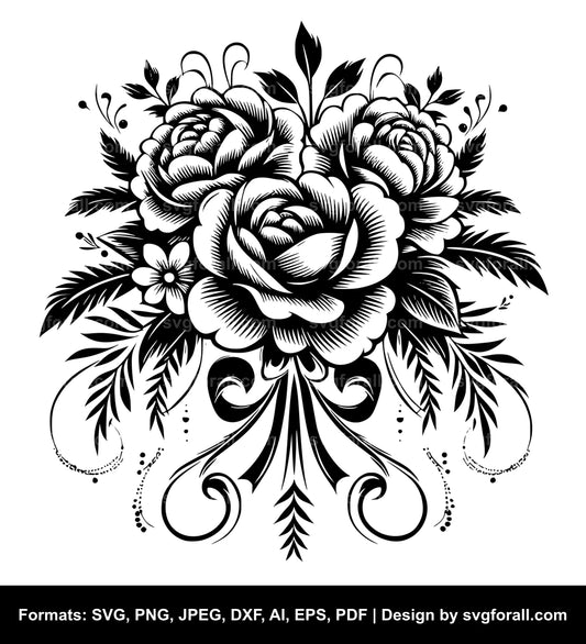 Wedding Flower SVG Design