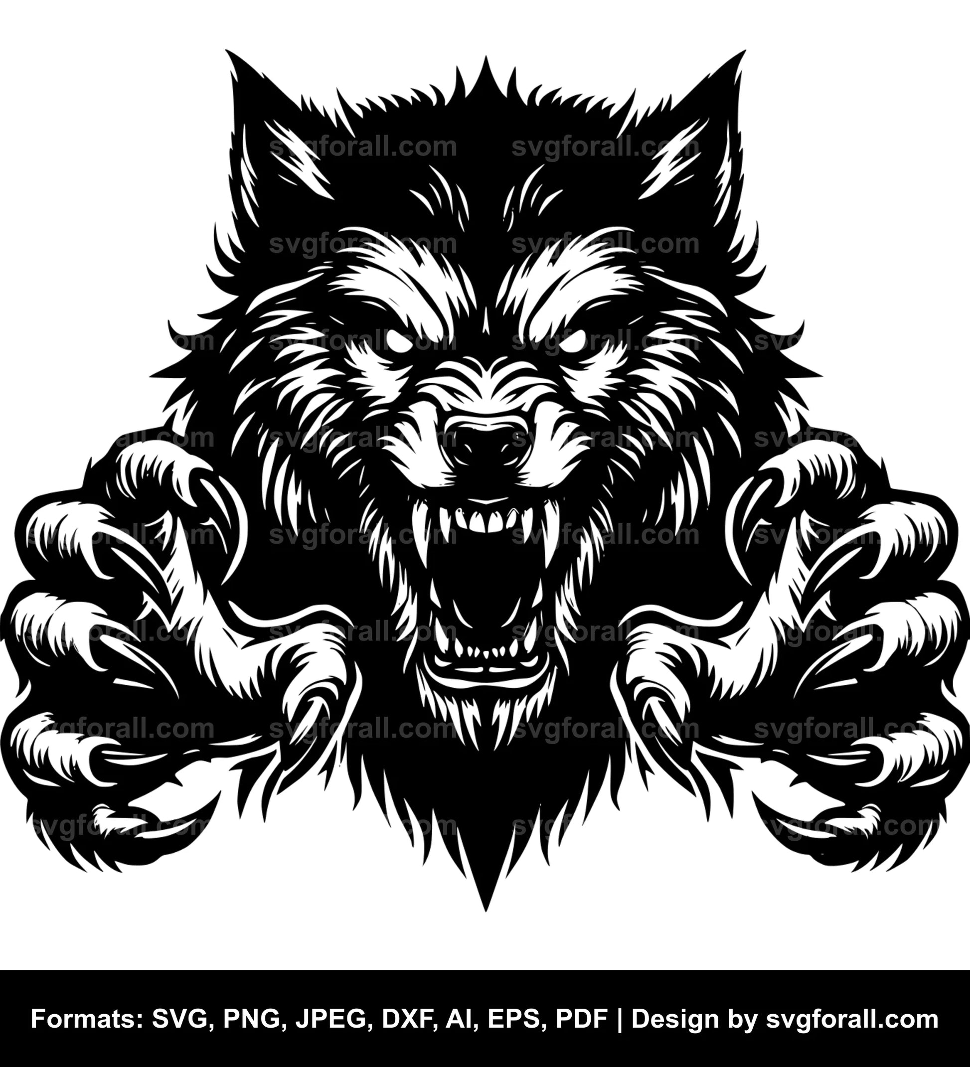 Werewolf Clipart SVG