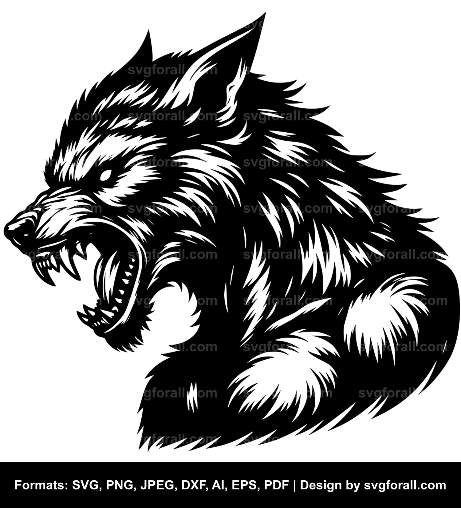 Werewolf SVG Clip Art