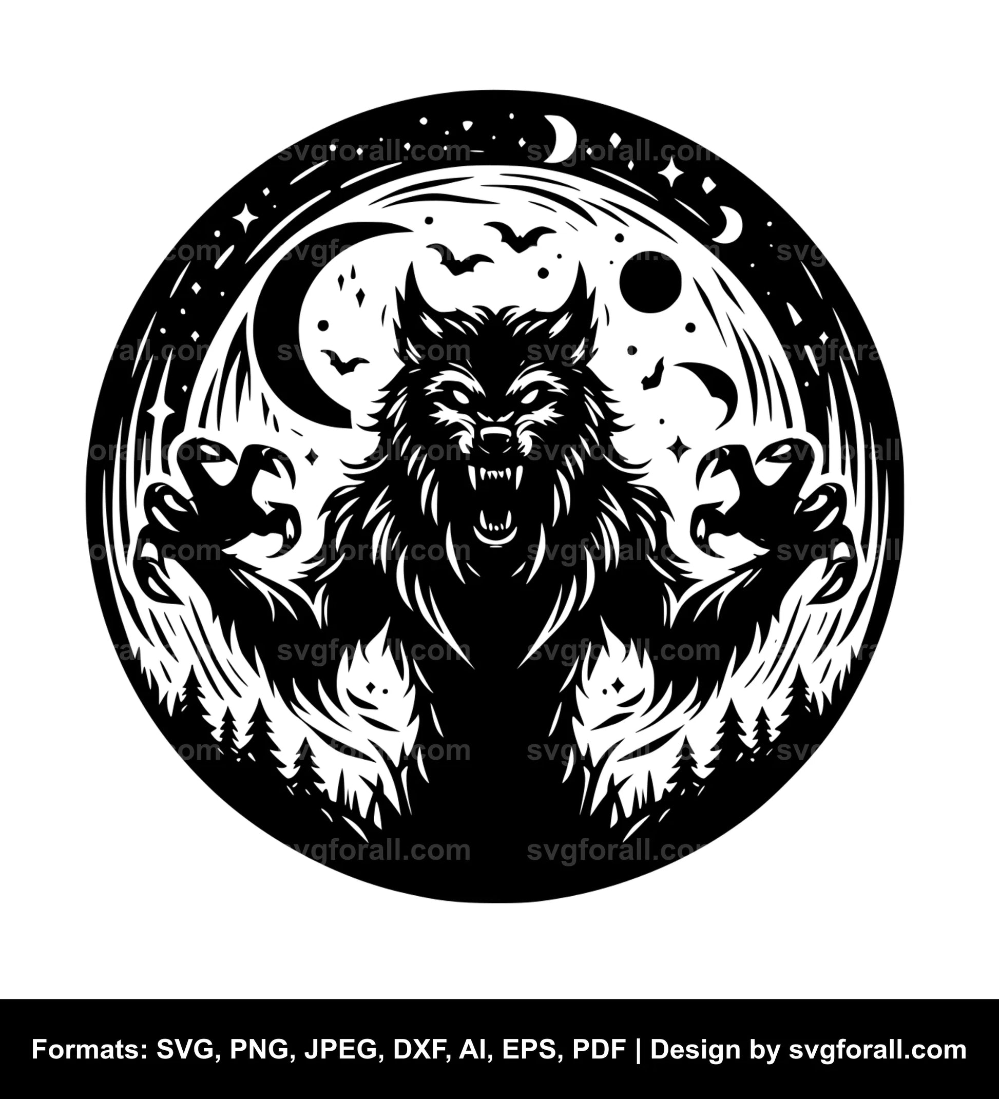 Werewolf SVG Clipart