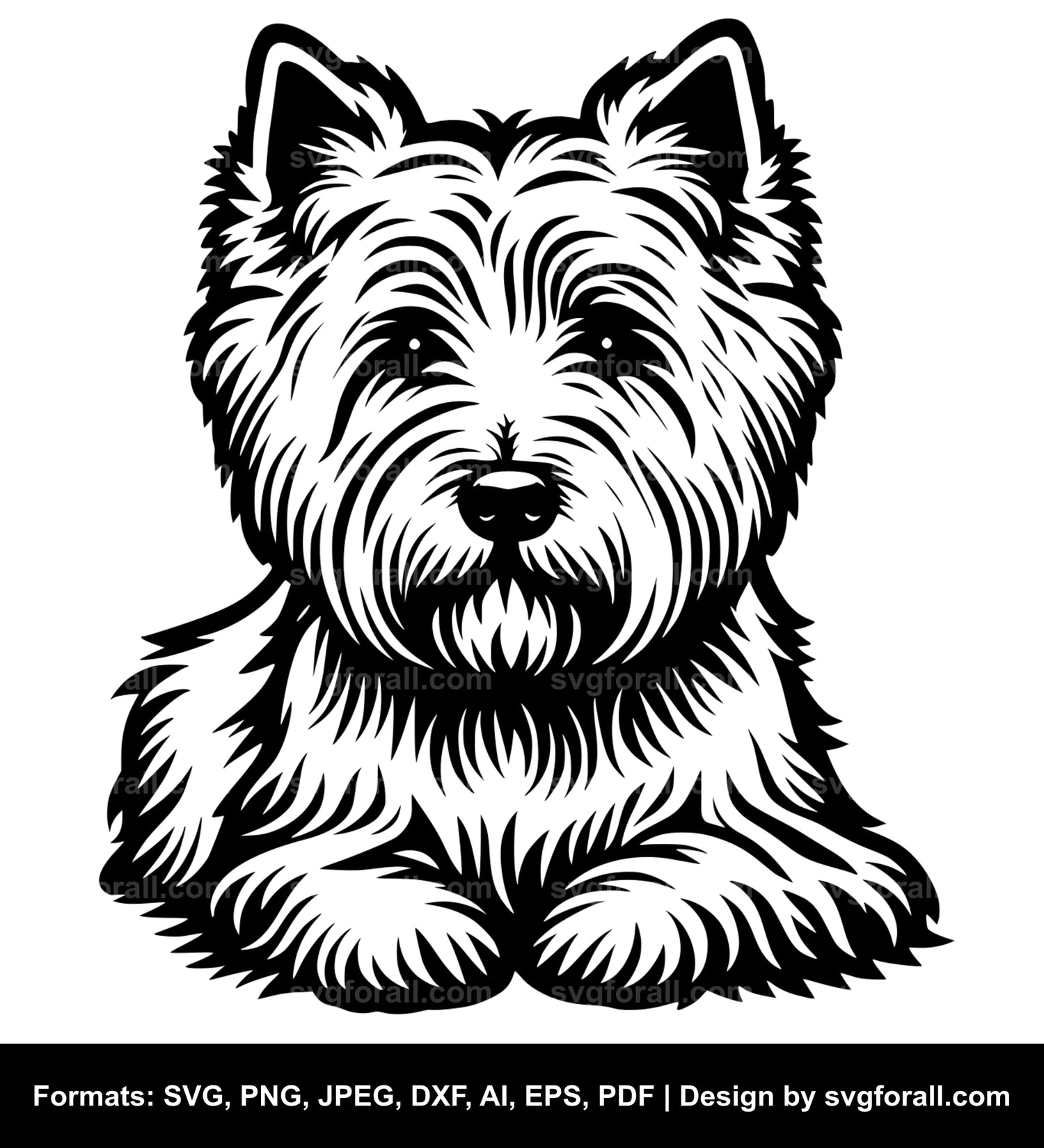 West Highland White Terrier Dog Vector SVG