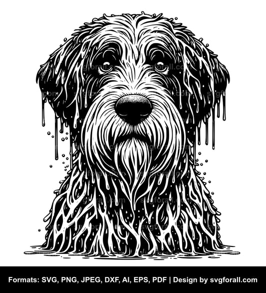 Wet Dog Black SVG