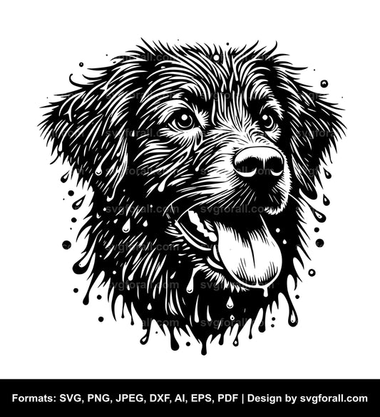 Wet Dog SVG Design