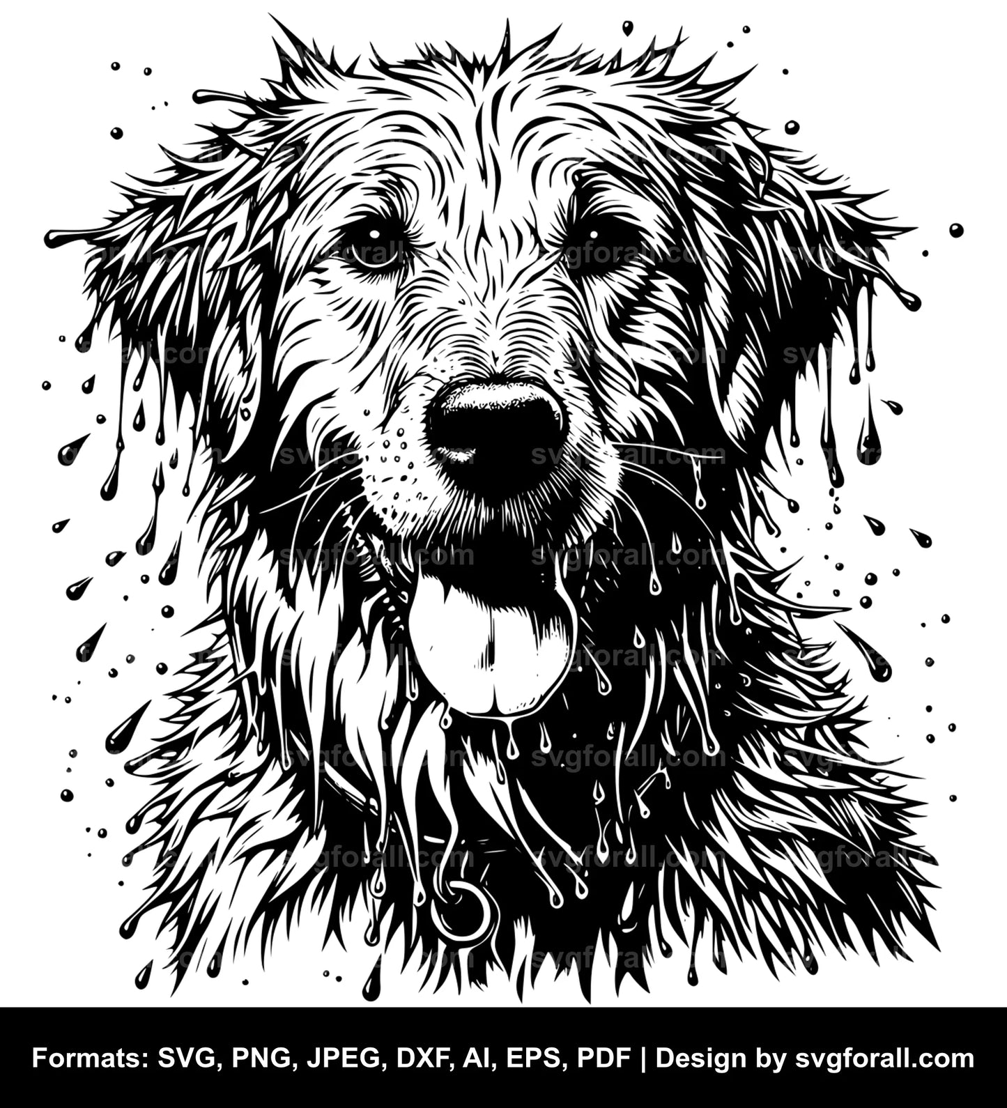 Wet Dog SVG PNG