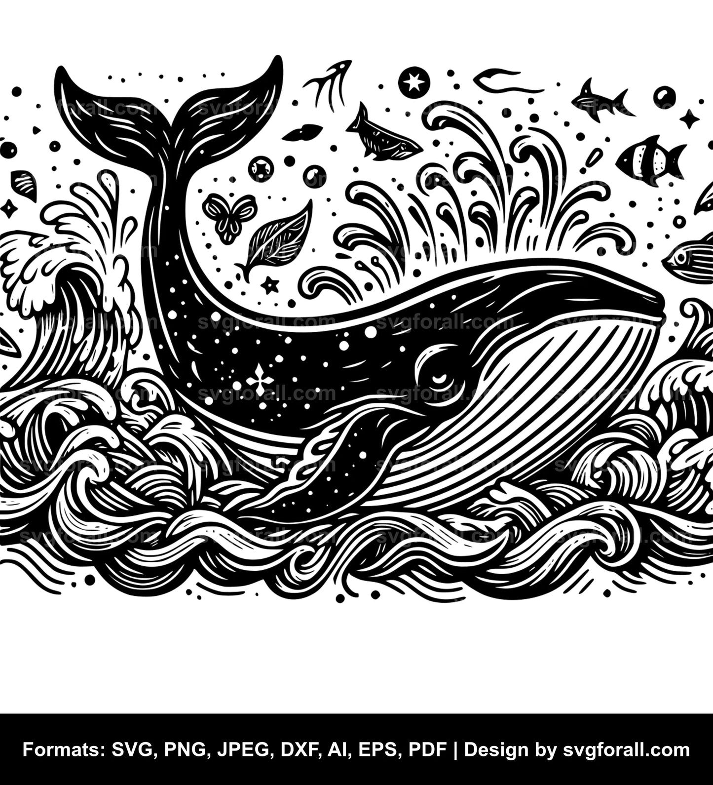 Whale SVG Clip Art