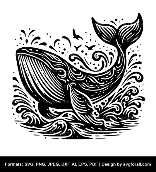 Whale SVG Cut File