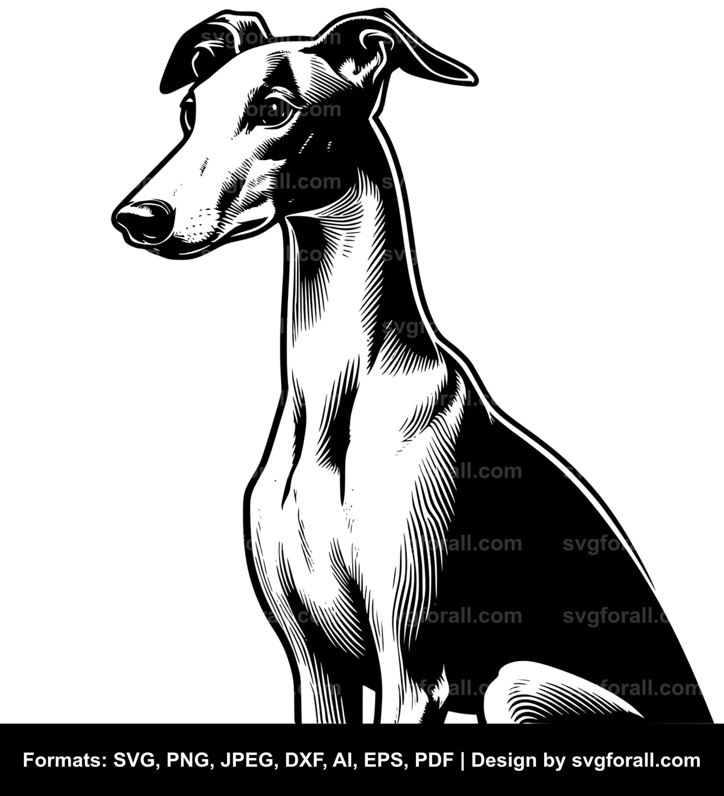 Whippet Dog SVG