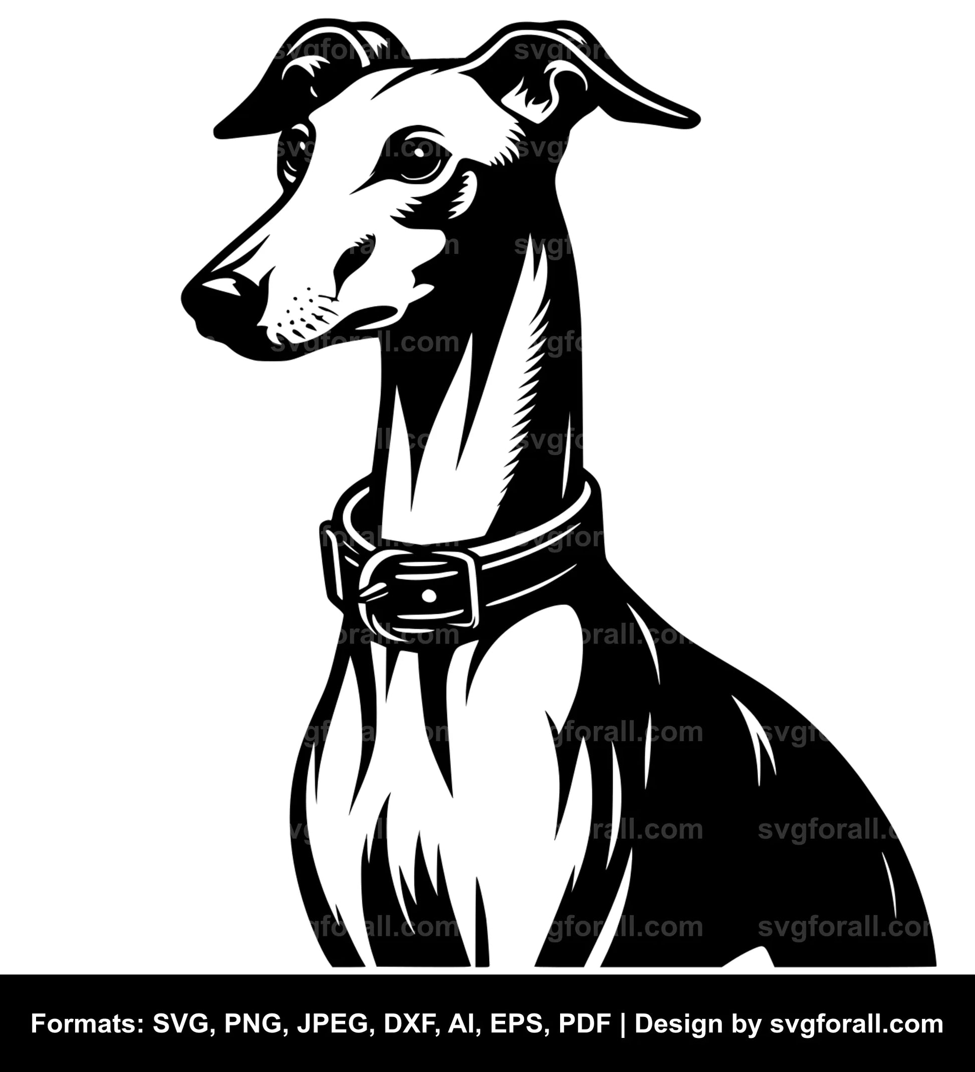 Whippet Dog SVG Design