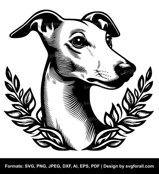 Whippet Dog SVG File