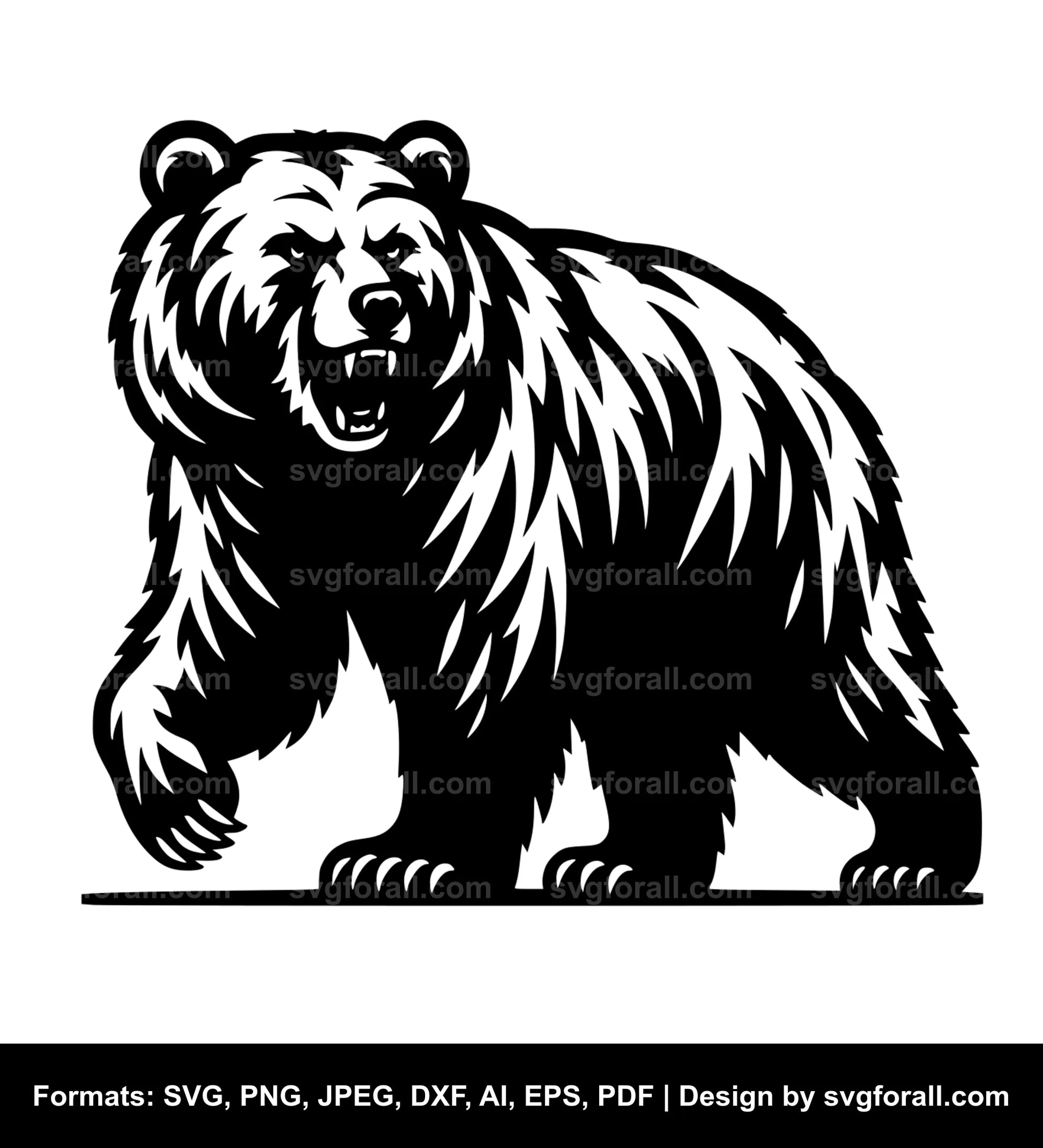 Wild Bear SVG File