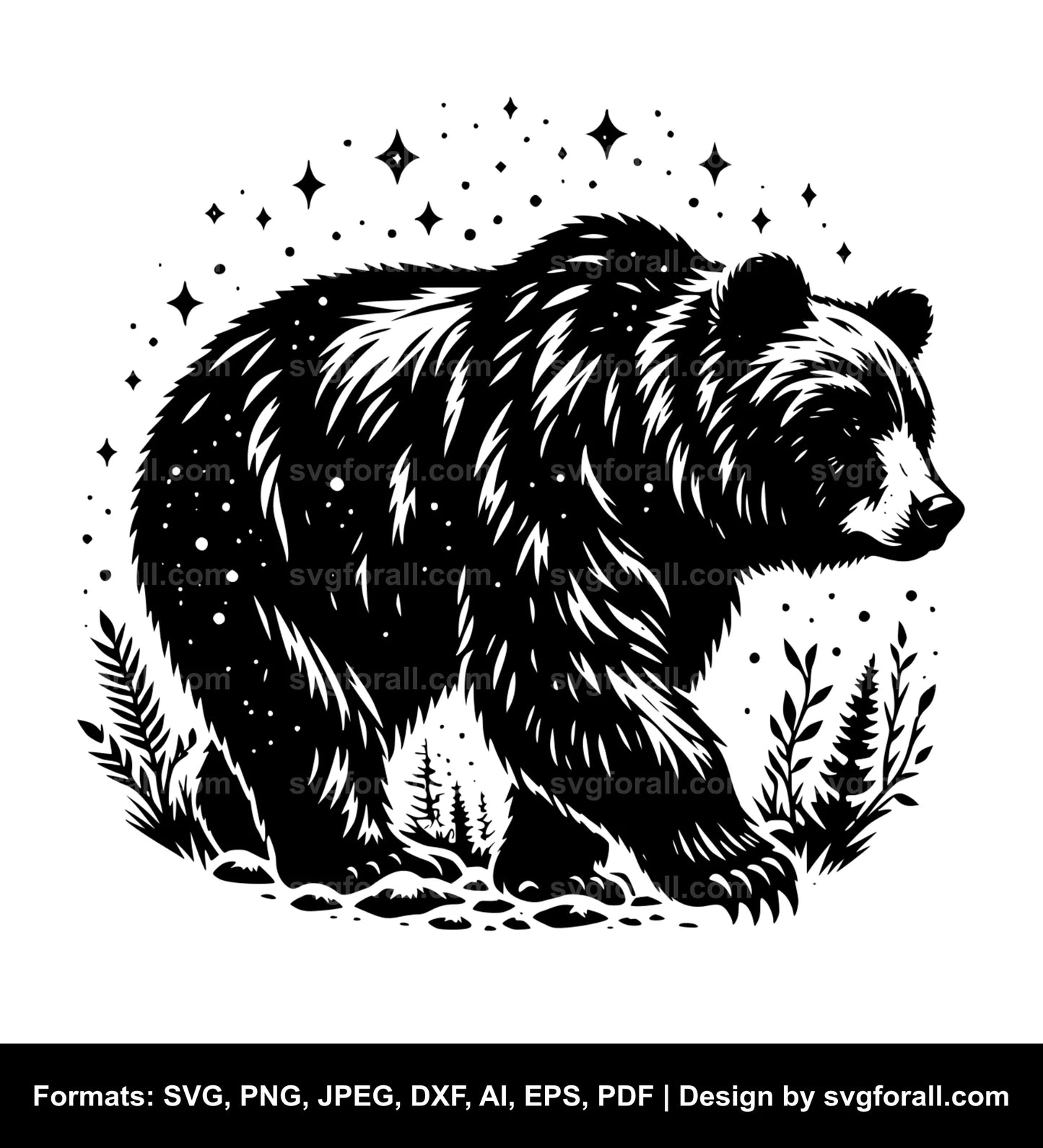 Wild Bear SVG PNG