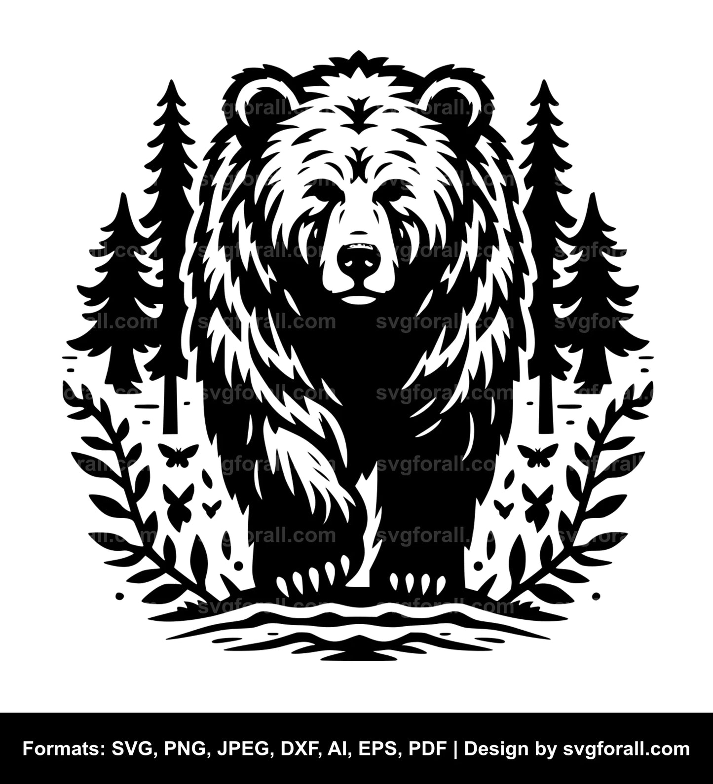 Wild Bear SVG Vector