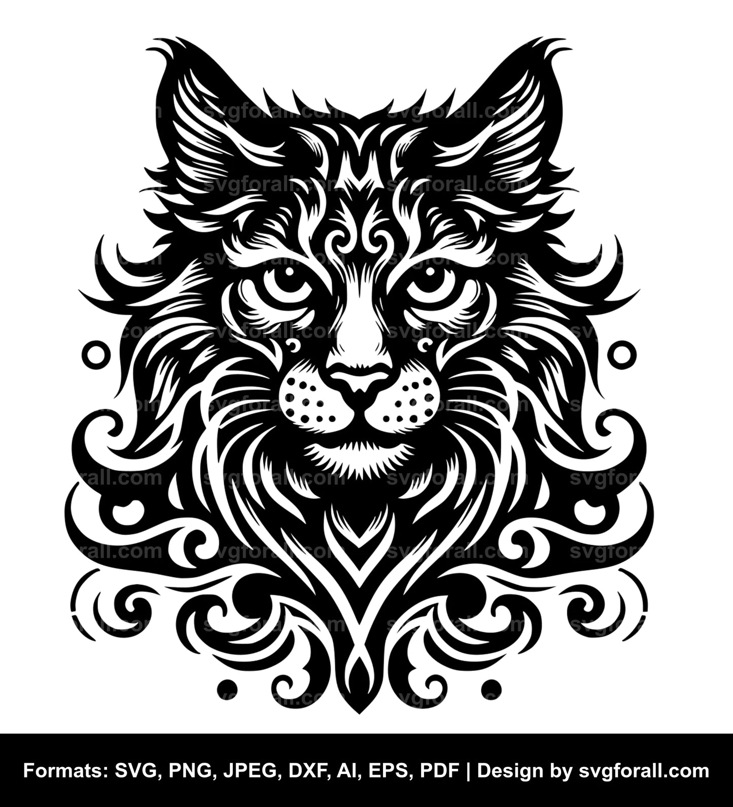 Wild Cat Black SVG