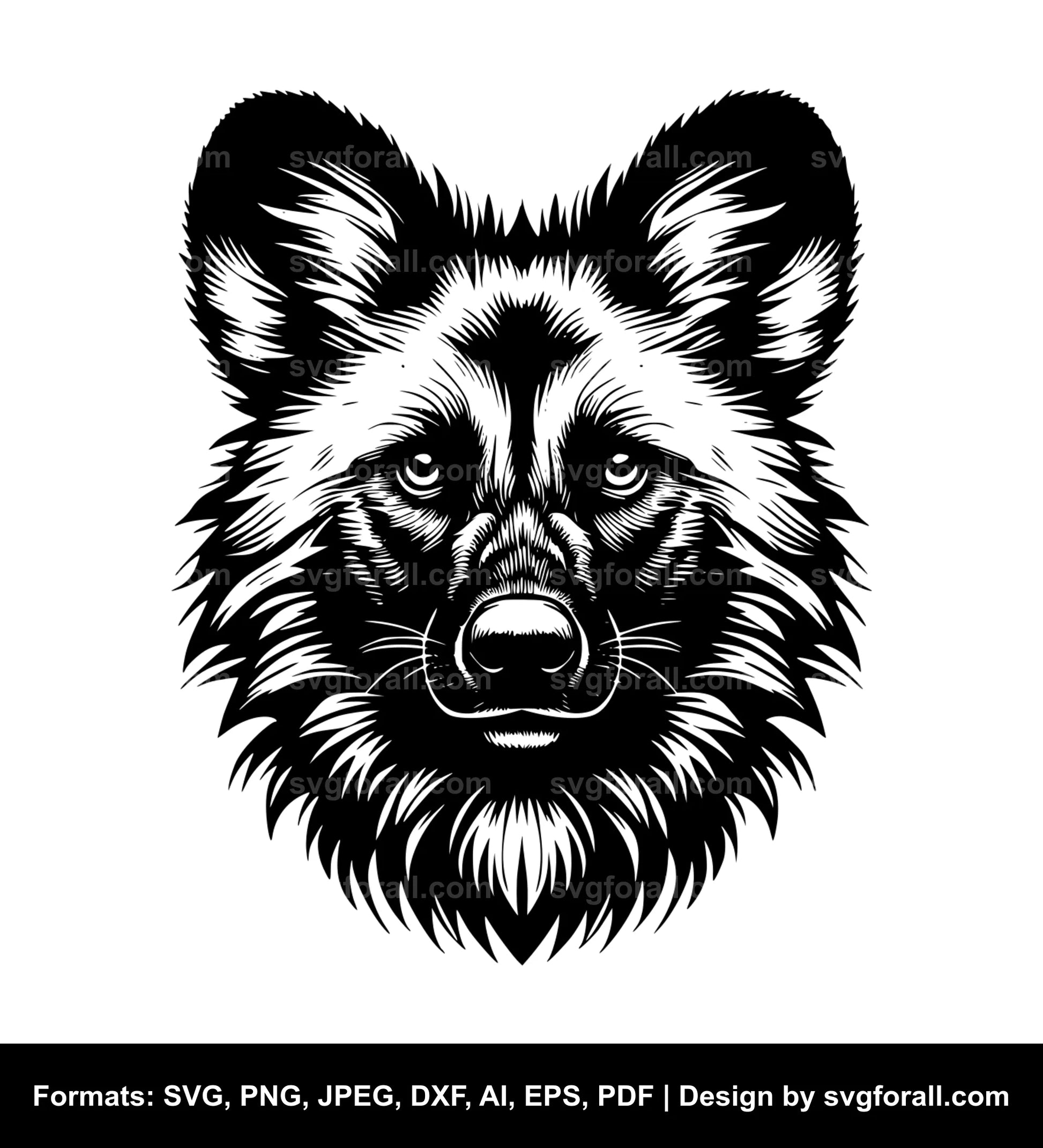 Wild Dog Black SVG