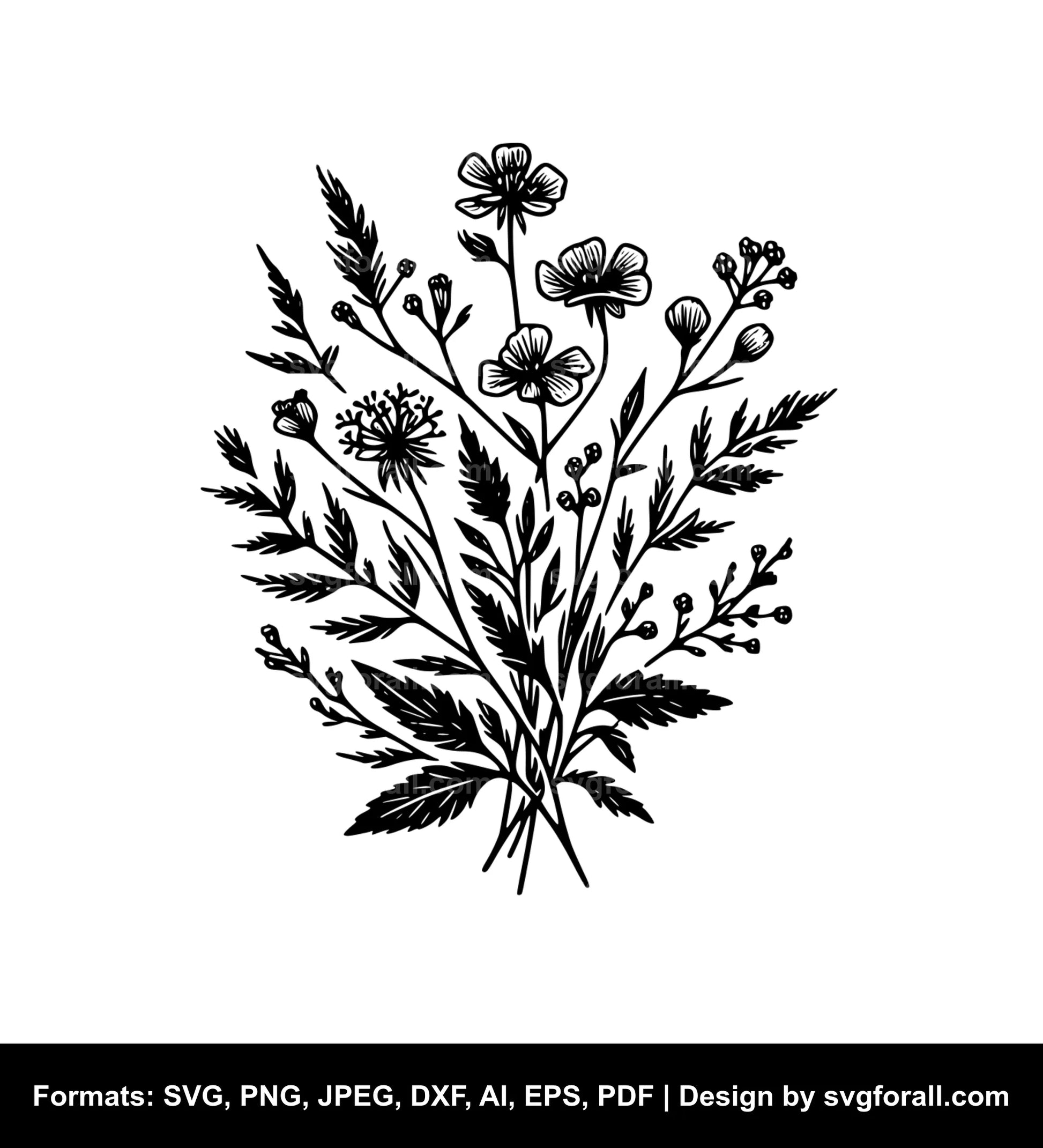 Wild Flower Cricut SVG