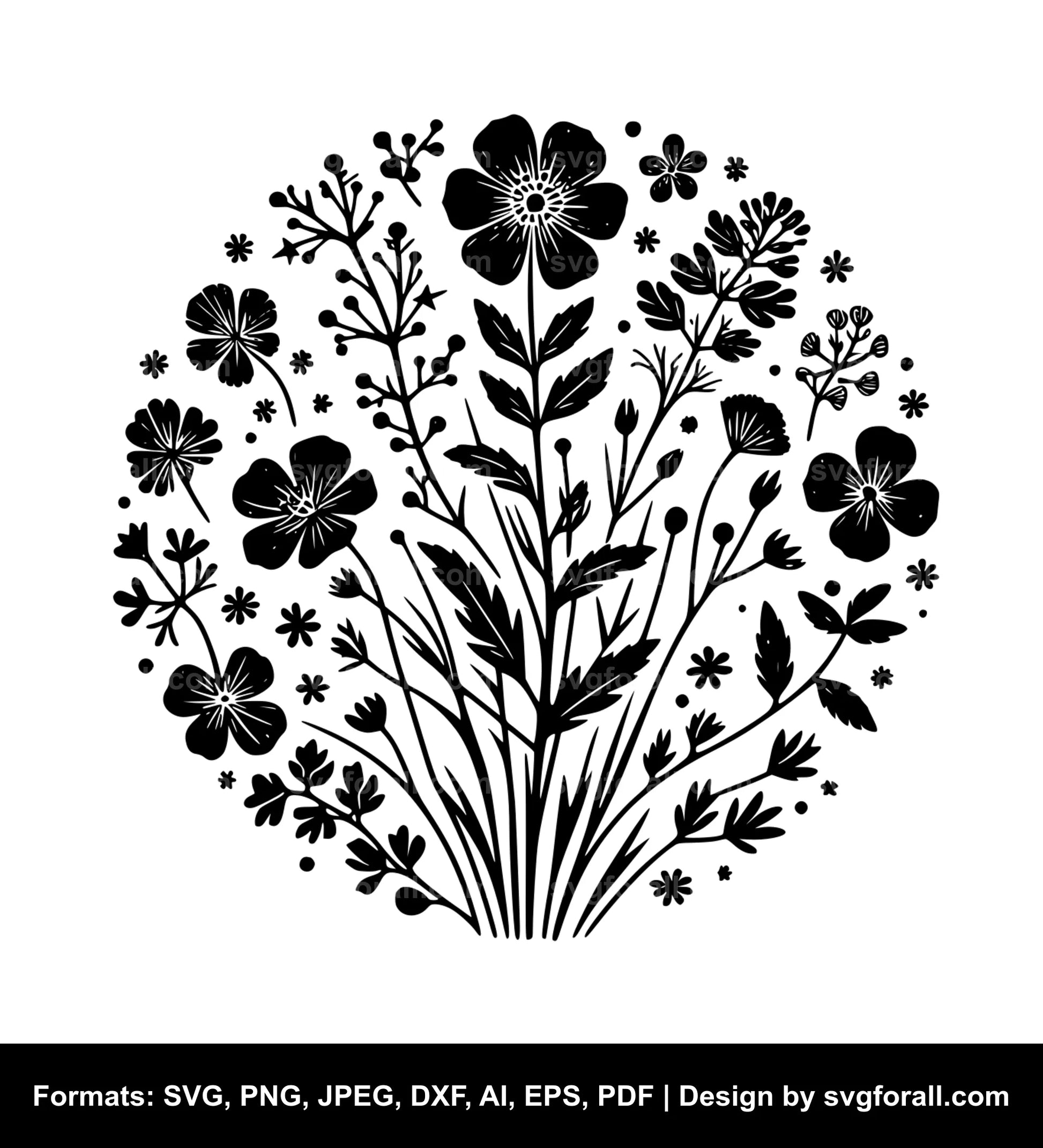 Wildflower SVG Vector