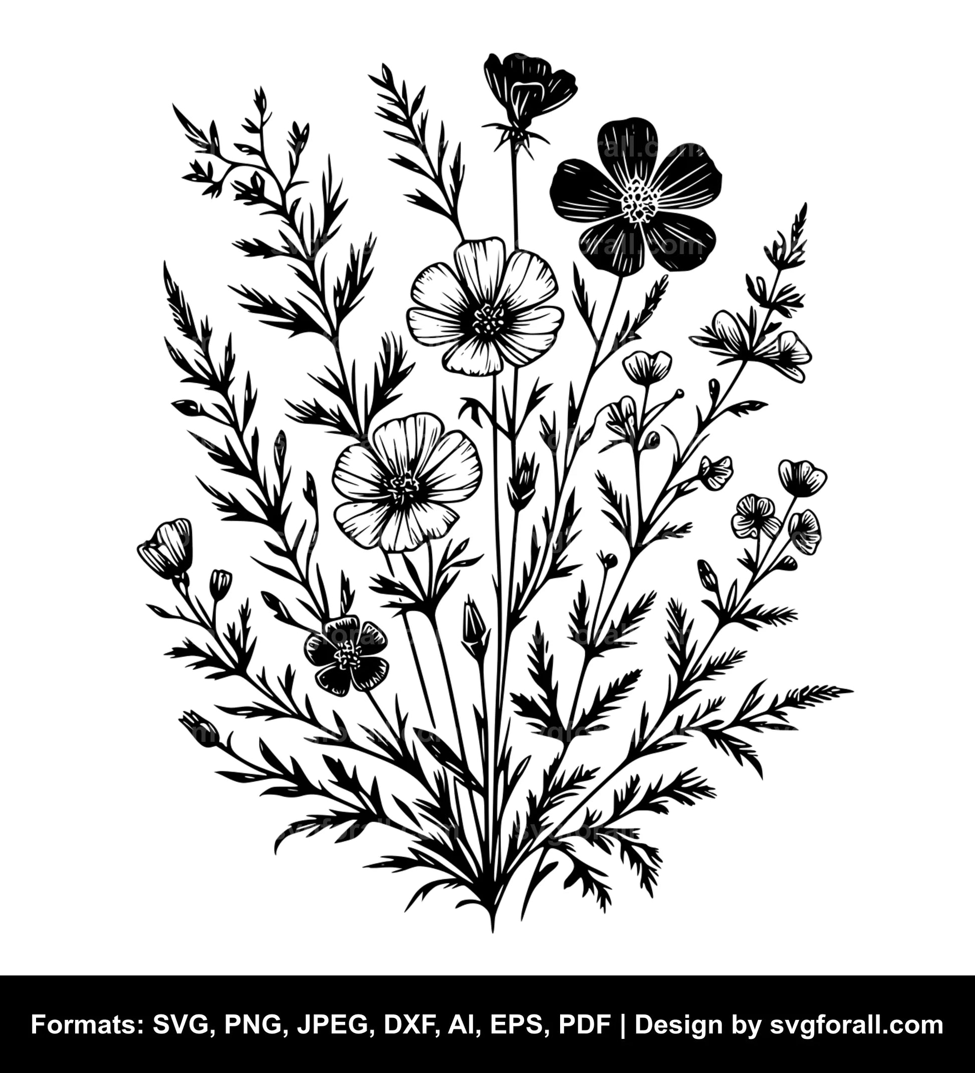 Wildflower Vector SVG