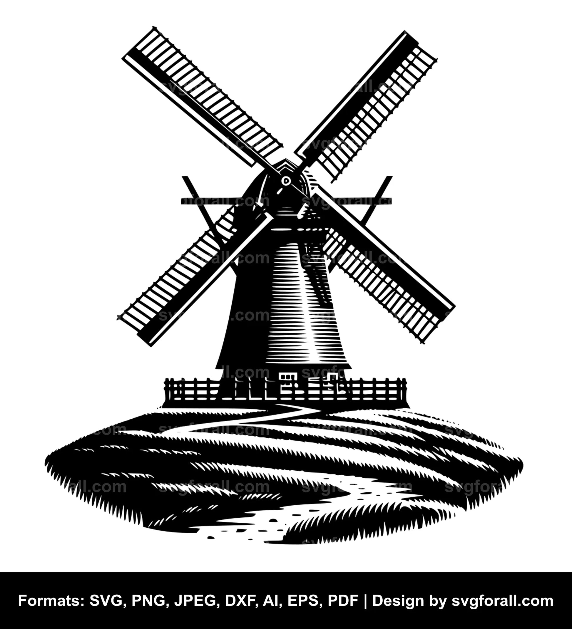 Windmill SVG Vector