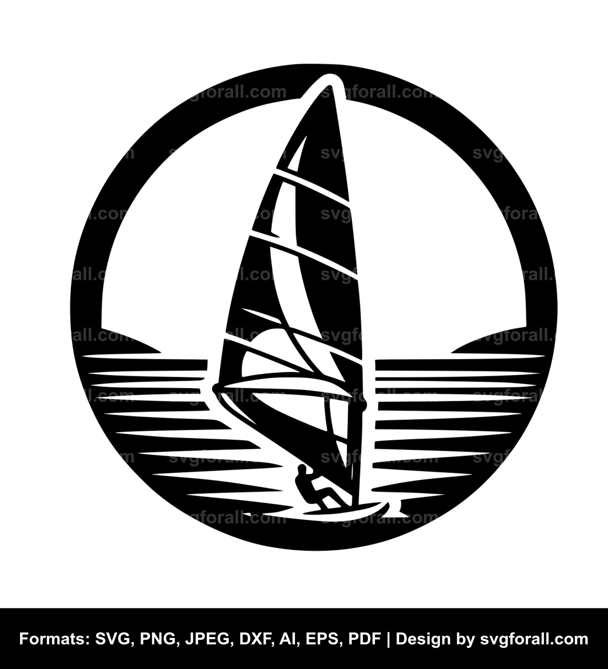 Windsurfing SVG PNG