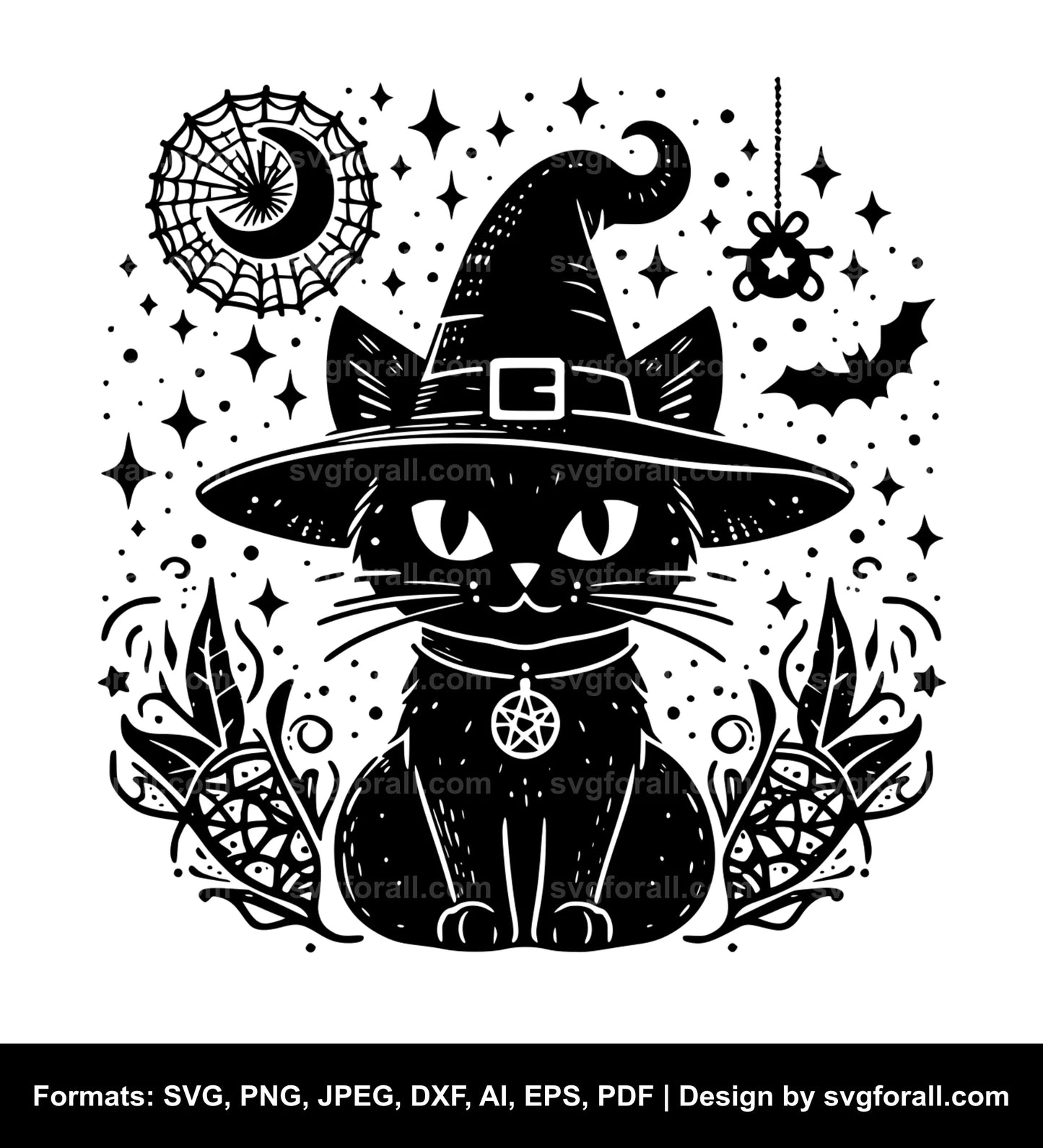 Witch Cat Cricut SVG