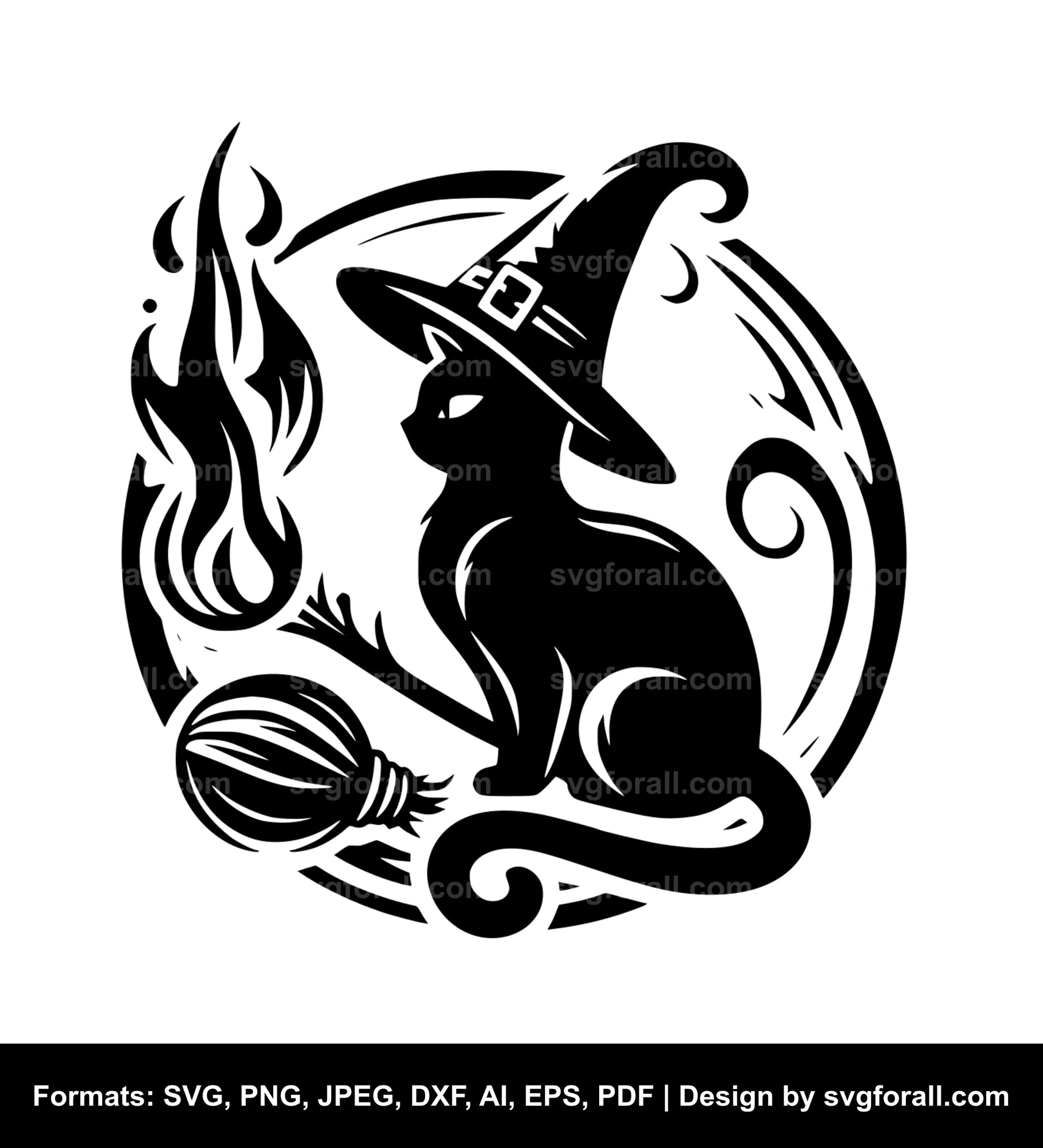 Witch Cat SVG