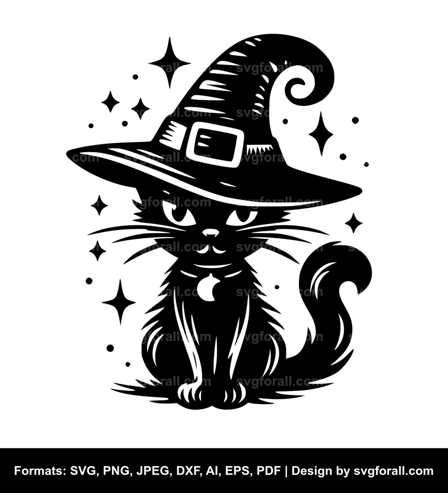 Witch Cat SVG Design