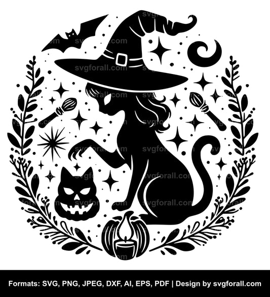 Witch Cat SVG Download