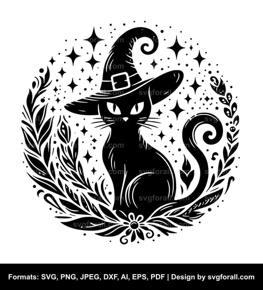 Witch Cat SVG PNG