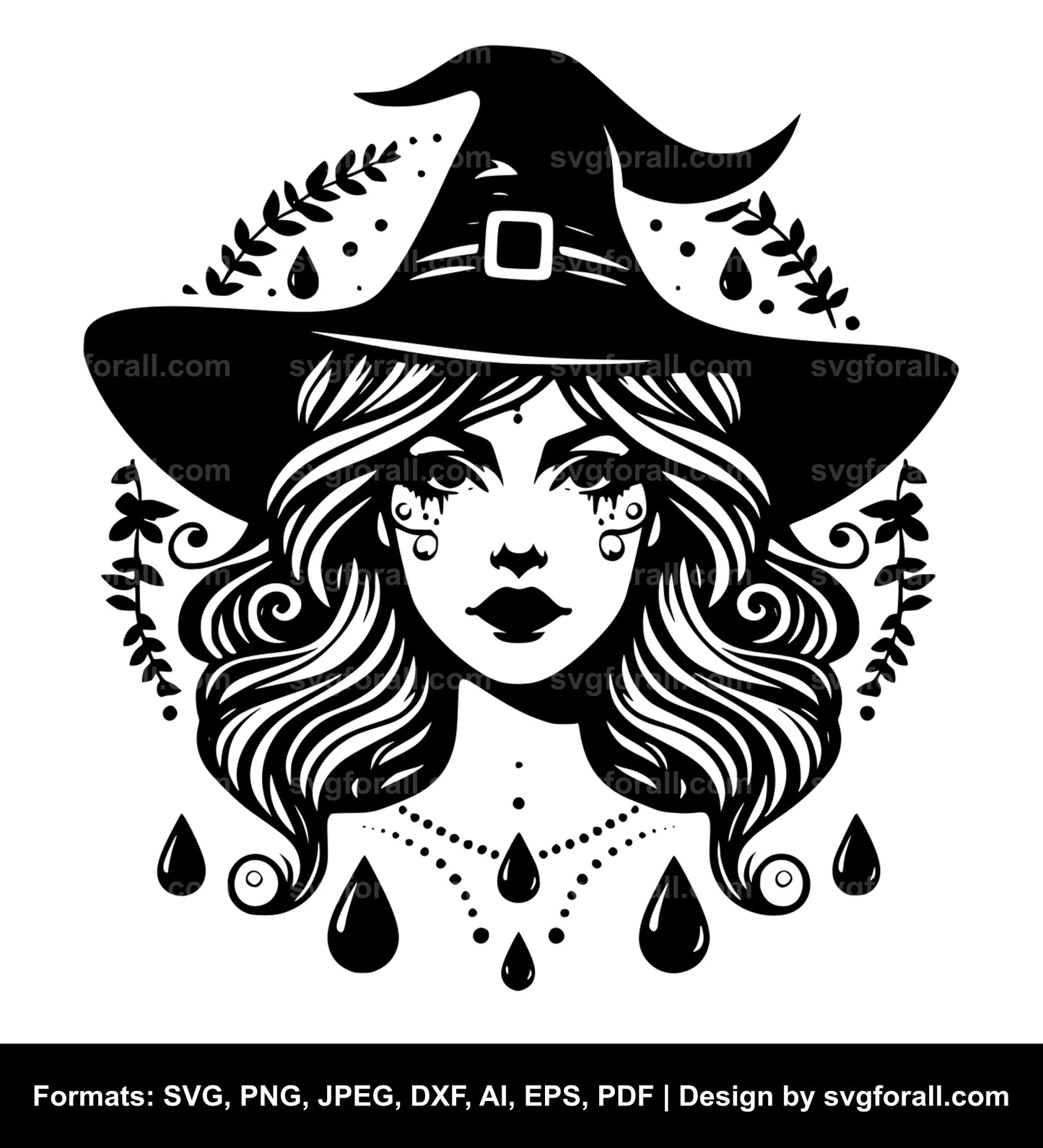 Witch Face SVG