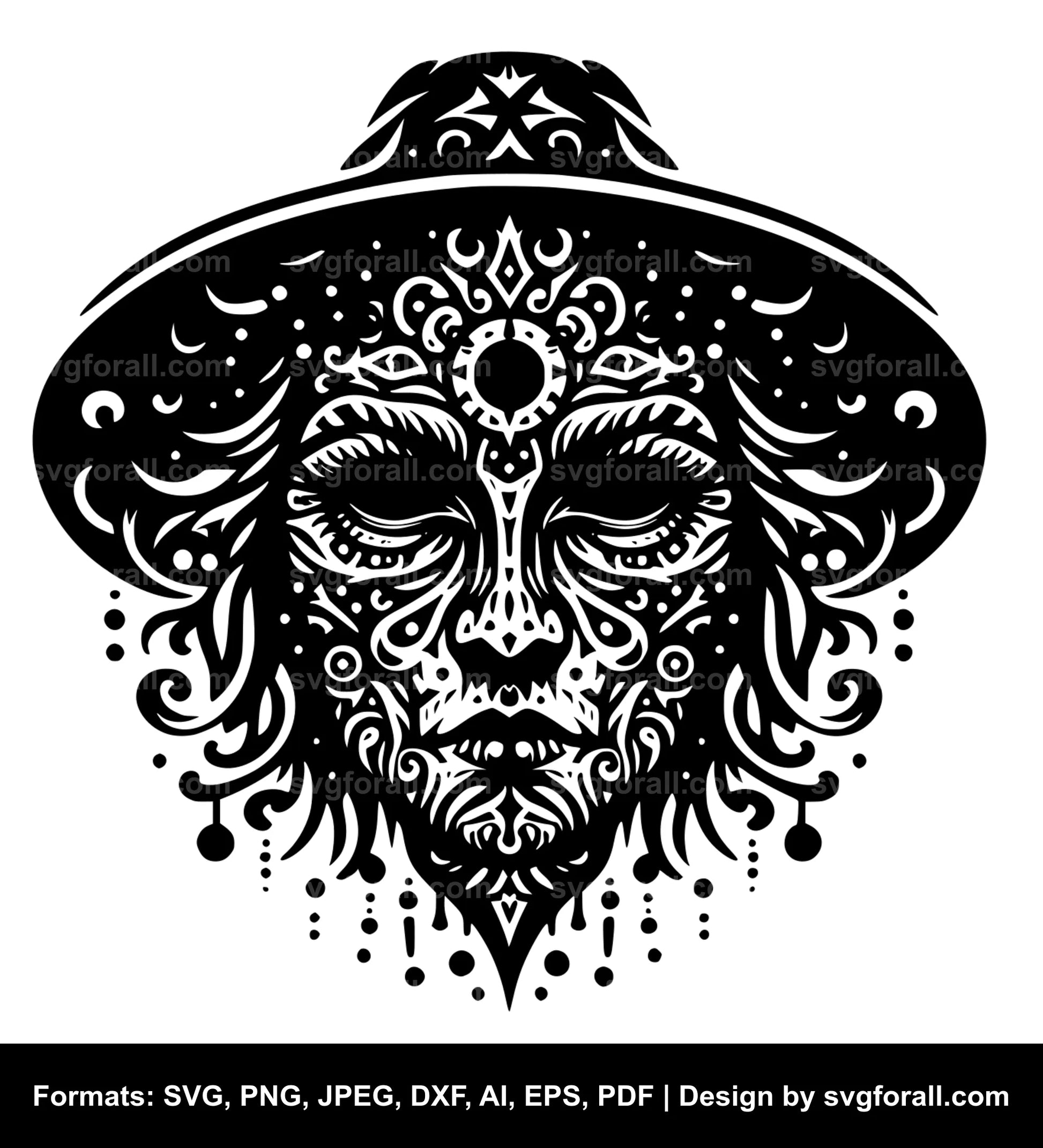 Witch Face SVG Cut File