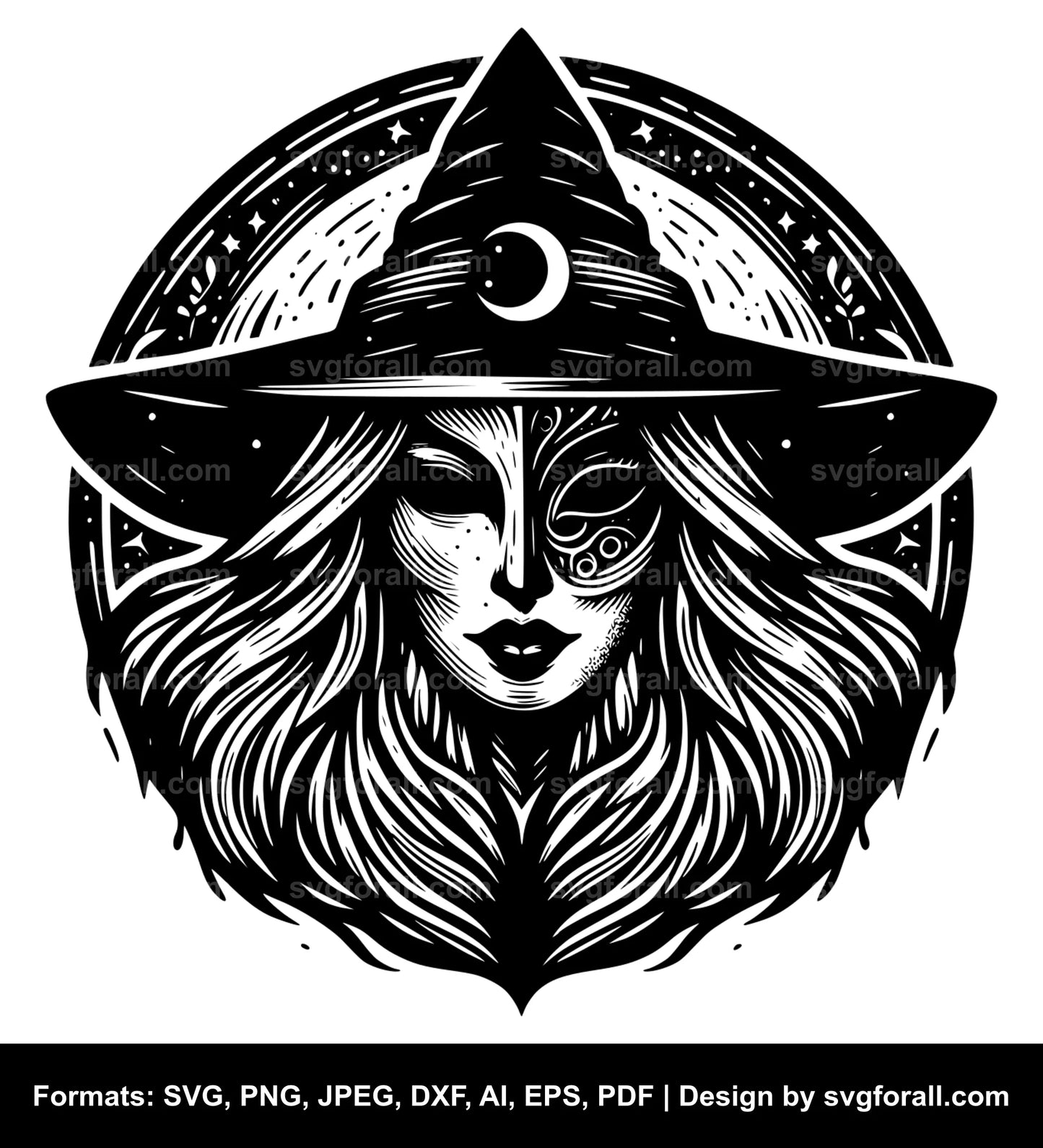 Witch Face SVG Download