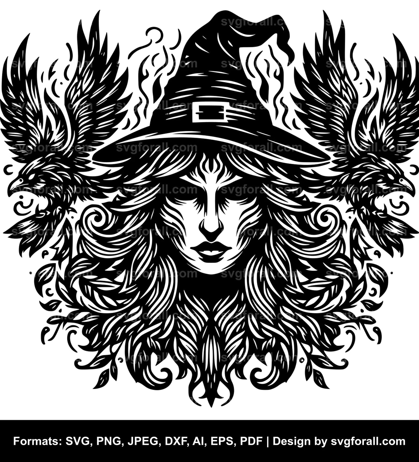 Witch Face SVG File