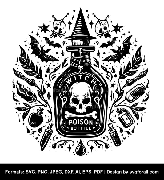 Witch Poison Bottle SVG