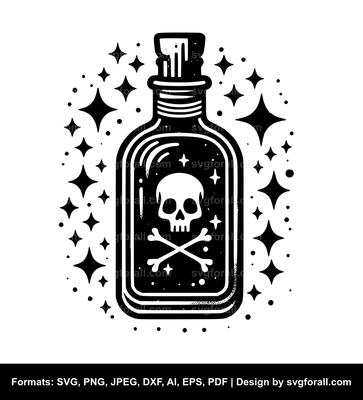 Witch Poison Bottle SVG Design