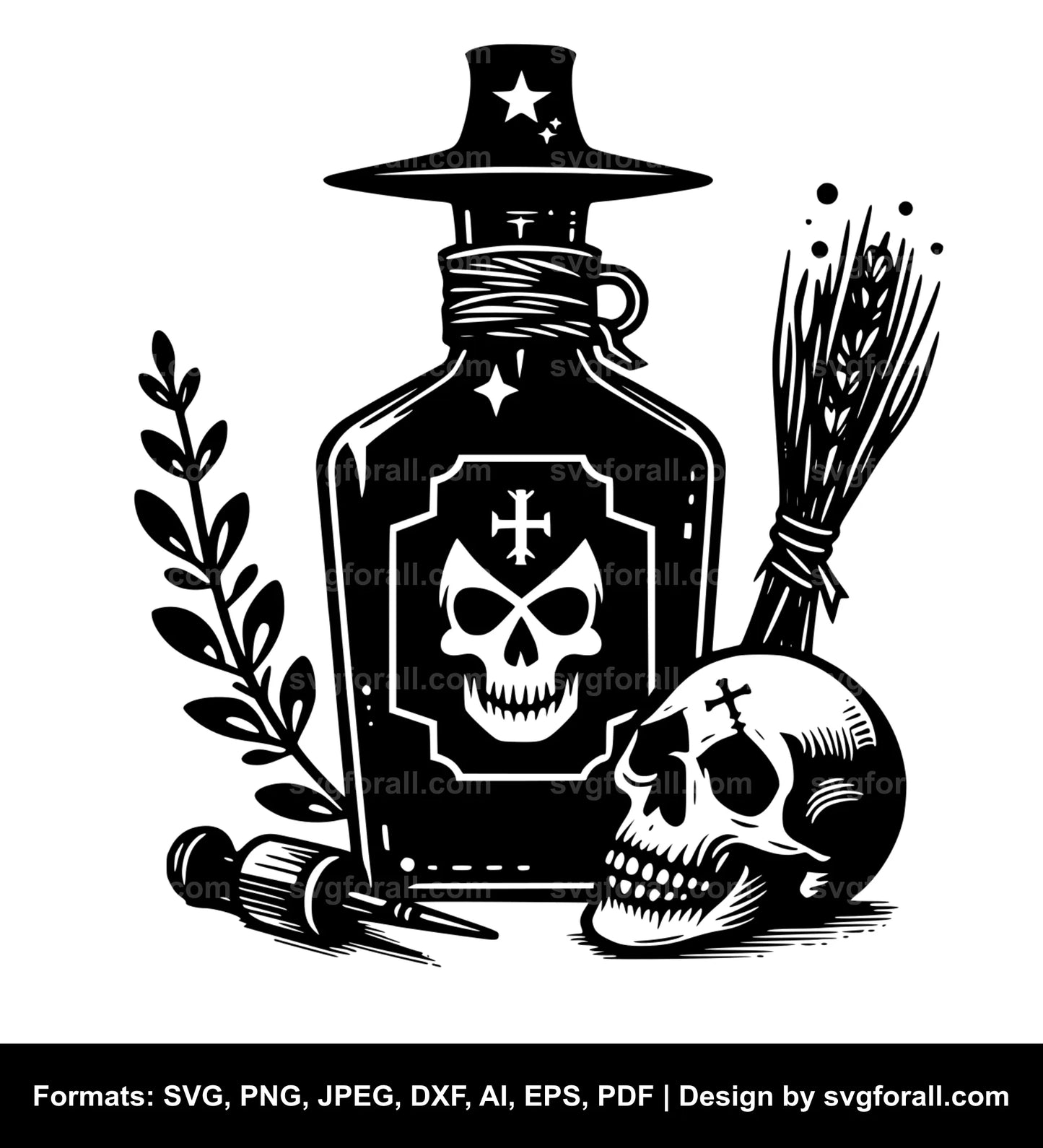 Witch Poison Bottle SVG File