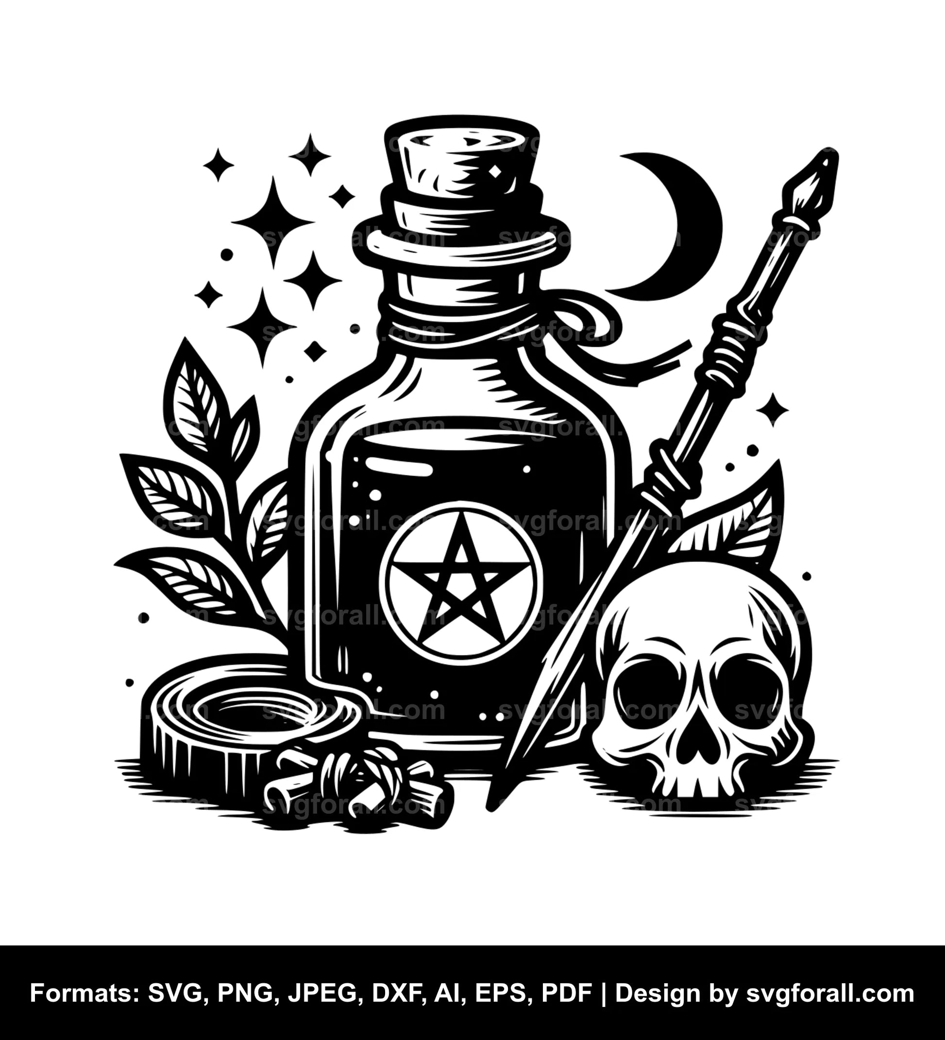 Witch Potion Bottle SVG