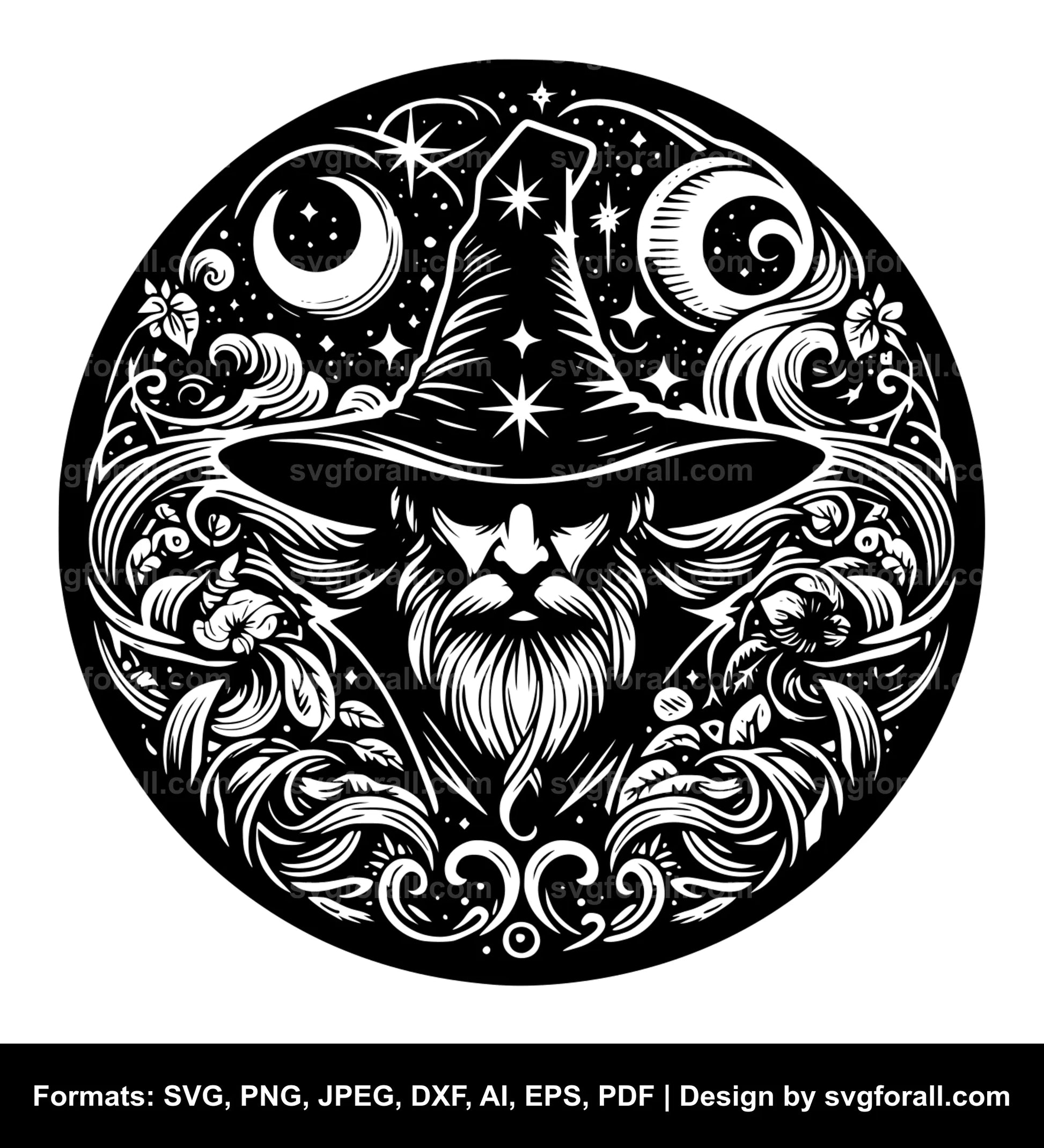 Wizard Black SVG PNG