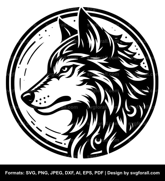 Wolf Black SVG