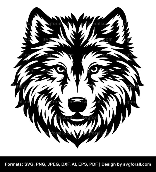 Wolf Face Cricut SVG