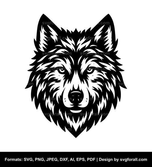 Wolf Face SVG