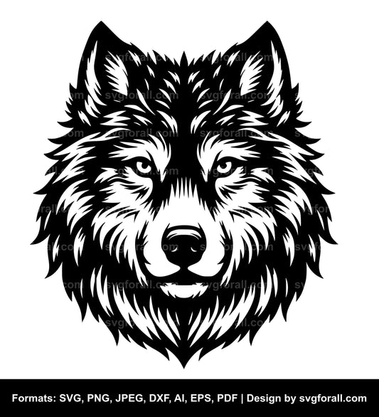 Wolf Face SVG Design