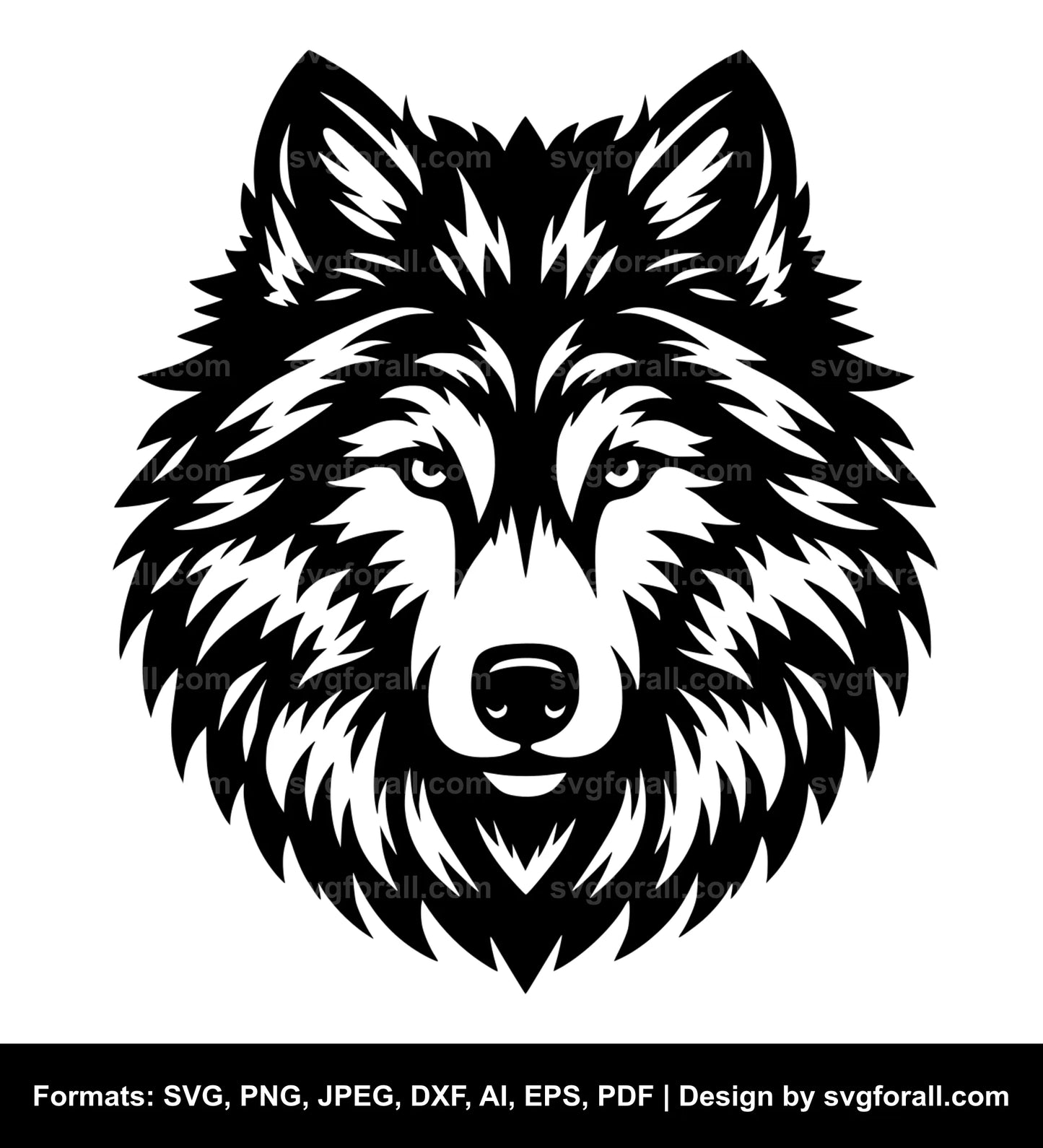 Wolf Face SVG Download