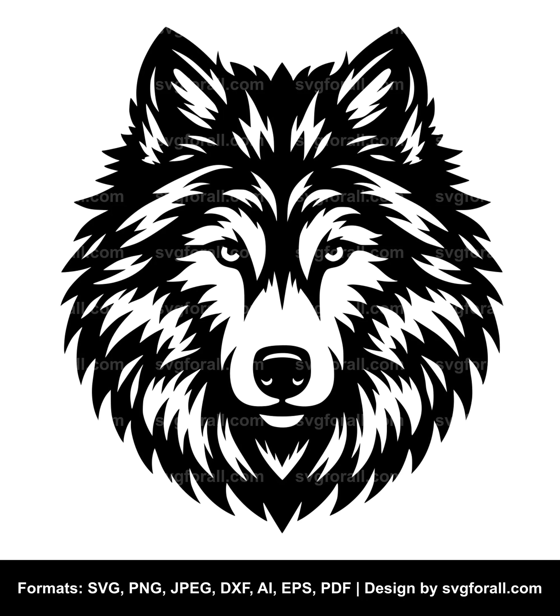 Wolf Face SVG Download