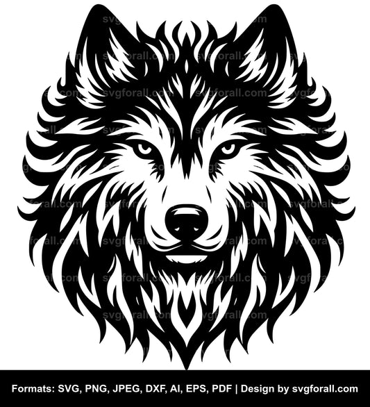 Wolf Face SVG PNG